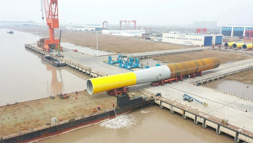 華潤電力蒼南1#海上風電項目首樁發(fā)運